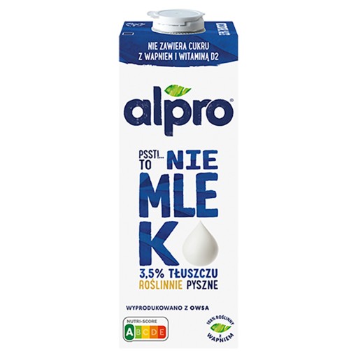 ALPRO RASTLINNÝ OVSNÝ NÁPOJ BEZ LAKTÓZY A CUKRU, NIE MLIEKA 3,5% 1L