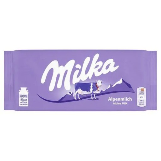 Milka alpská mliečna čokoláda 100g