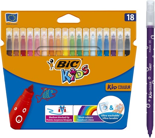 Fixky pre deti BIC, fixky, fixky do školy, 18 farieb