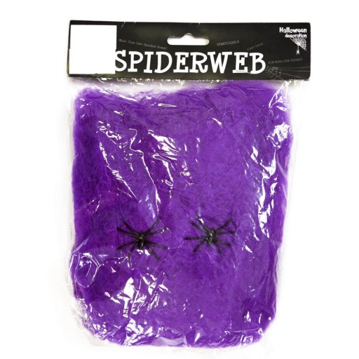 Halloweenska pavučina, fialová, 60g