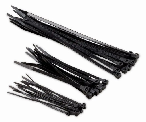 Čierne sťahovacie pásky LONG STRONG 30 cm 25 kusov Kreator