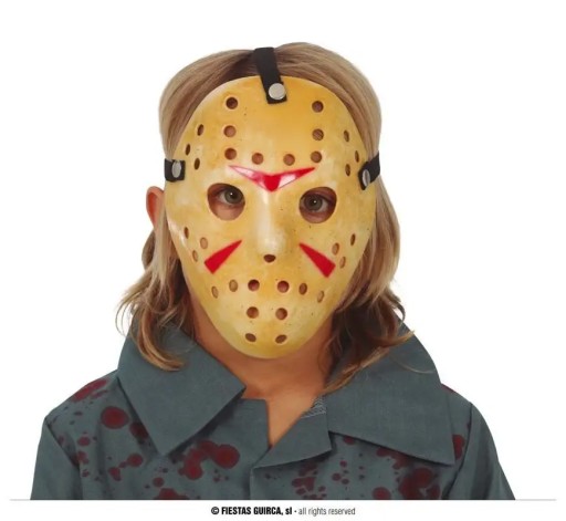 Strašidelná hororová maska na Halloween vorhees