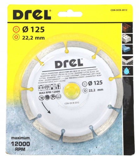 Diamantový rezací kotúč Drel CON-DCB-2012 125x22,2 mm