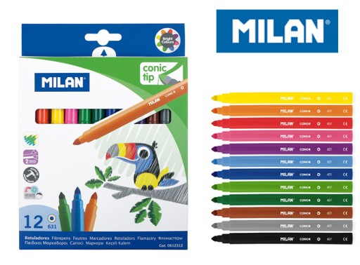 Fixky MILAN CONIC 631, 12 farieb v karte.