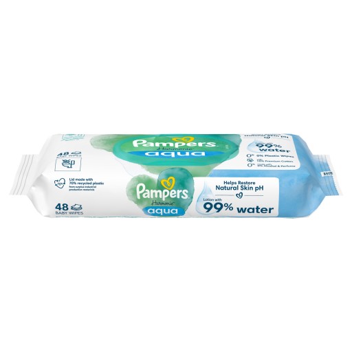 PAMPERS HARMONIE AQUA vlhčené obrúsky 48 ks.