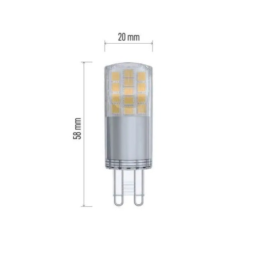 G9 LED žiarovka 4,2W=40W teplá biela 3000K 470lm EMOS ZQ9542