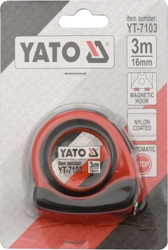 YATO MAGNETICKÉ ZROVNANÉ MEASURE MEASURE NYLON 3M YT-7103