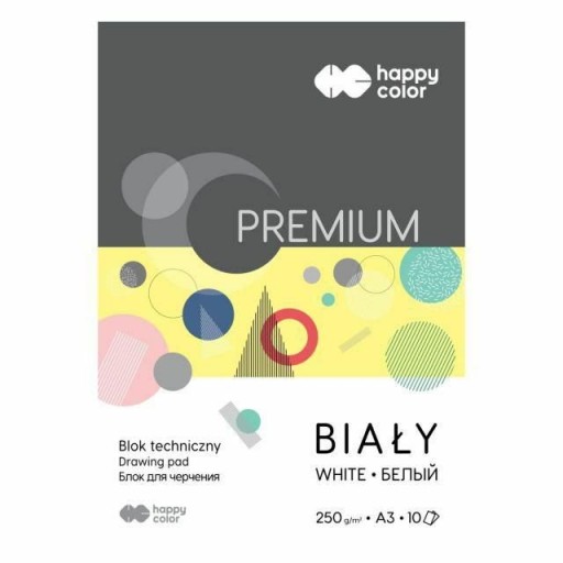 HAPPY COLOR TECHNICKÝ BLOK BIELY 250g, A3 10 ARK
