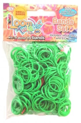 LOOM BANDS GUMY NA VÝROBU NÁRAMKOV 300 KS. ZELENÁ SV11787