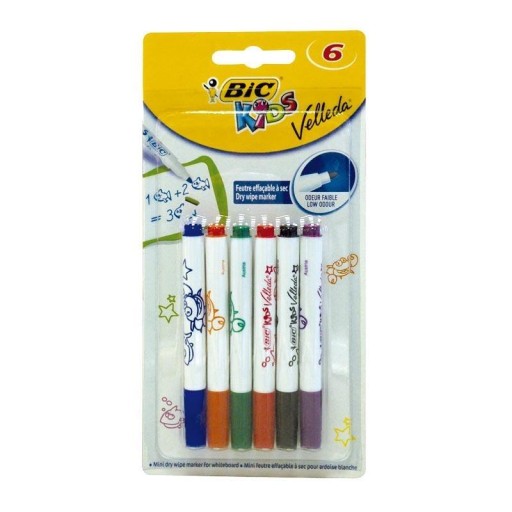 BIC ZNAČOVAČE MINI UMÝVATELNÉ ZNAČOVAČE ZA SUCHA 6 farieb PRE DETI