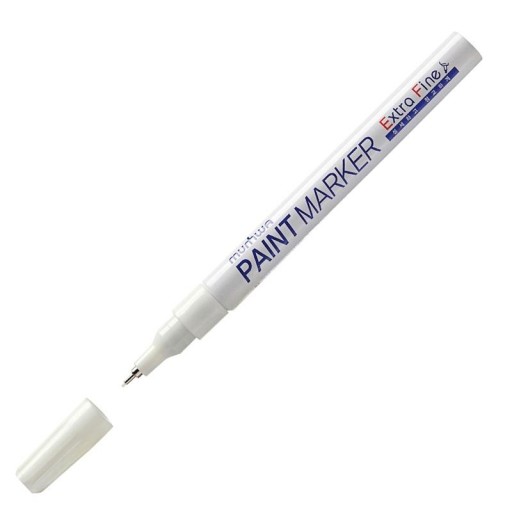 Olejový popisovač BIELY 1mm na kov, plast, sklo, gumu, ODOLNÝ popisovač Munhwa