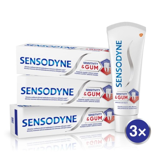 Sensodyne Sensitivity a zubná pasta na ďasná
