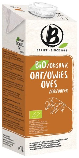 Ovsený nápoj bez pridaných cukrov BIO 1L Berief