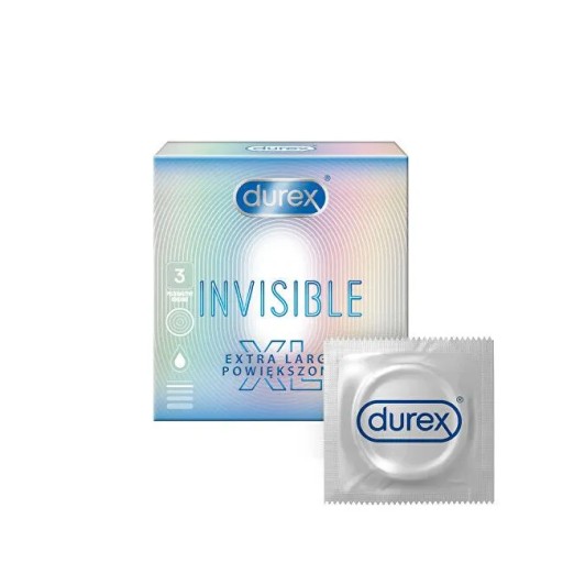 Durex Invisible Extra Large kondómy, 3 kusy