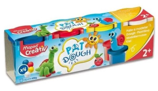 MAPOVANÁ KREATÍVNA PLASTOVÁ HMOTA 4x120g