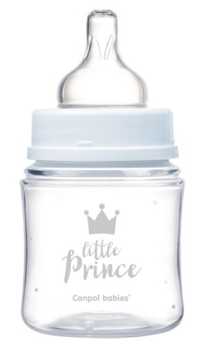 Canpol Baby antikoliková široká fľaša 120 ml ROYAL BABY modrá 35/233