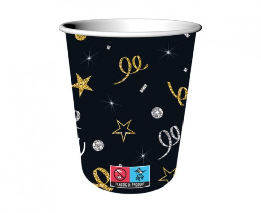 B&C 30 Narodeninové papierové poháre, 250 ml NA DOPLNENIE