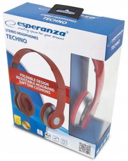 Slúchadlá ESPERANZA Techno EH145R, červené