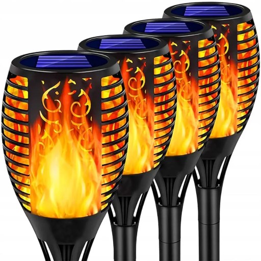 LED solárna lampa Fire Effect FLAME TORCH