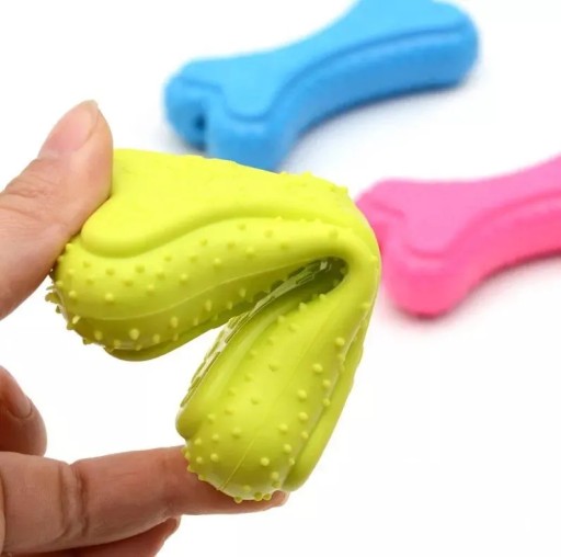 GUMOVÁ HRAČKA PRE PSOV, BONE CHEEPER, PISKOVAČ, 12CM