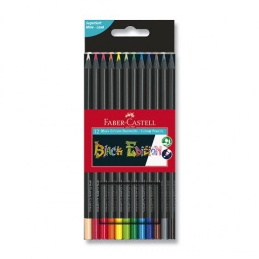 Čierna edícia trojhranné pastelky 12col. Faber-Castell
