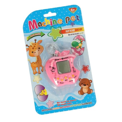 Hračka Tamagotchi, elektronická hra s ružovým jablkom