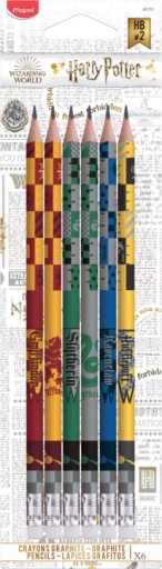 Harry Potter HB ceruzka s gumou 6 ks MAPED