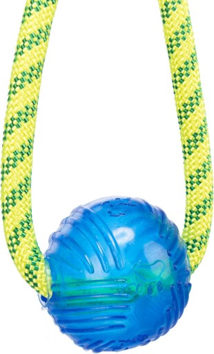 Aqua Toy, šnúrka s loptou, pre psov, polyester/TPR, 6 x 40 cm, plávajúca