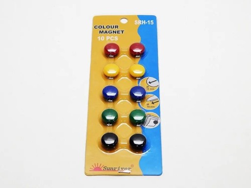 Argo magnety, farebné 15mm, 10 kusov
