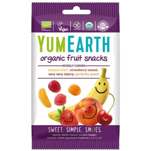 1x YumEarth Eco ovocné gumičky s vitamínom C