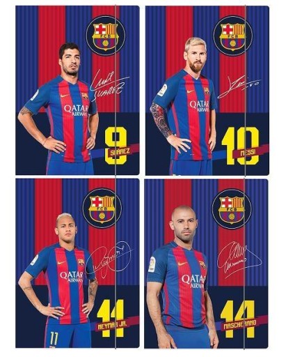 PILNÍK FC BARCELONA S GUMAOU NA VÝKRESY A4 1 kus Mix vzorov