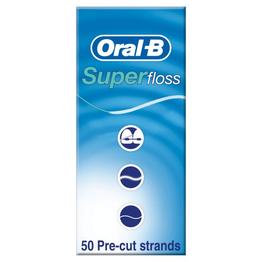 SUPERFLOSS ORAL-B ortodontická niť na strojčeky
