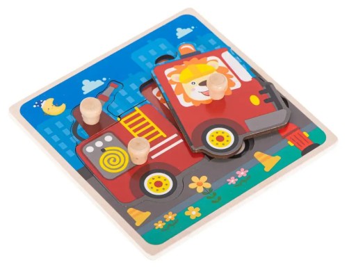 Drevená triedička puzzle hasičský zbor