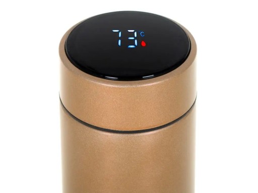 Termoska termohrnček smart LED 500ml zlatá