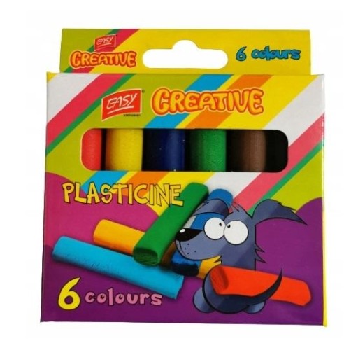 Neznačkujúci PLASTICINE 6 farieb EASY KIDS