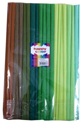 Happy Color pokrčený hodvábny papier mix zelený 10 ks