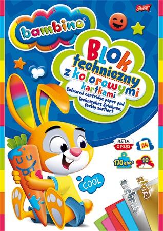 Technický blok, kartón BAMBINO A4, 10 ks zlatý i