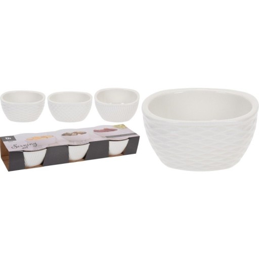 Sada 9 cm porcelánových misiek, 3 ks mix vzorov