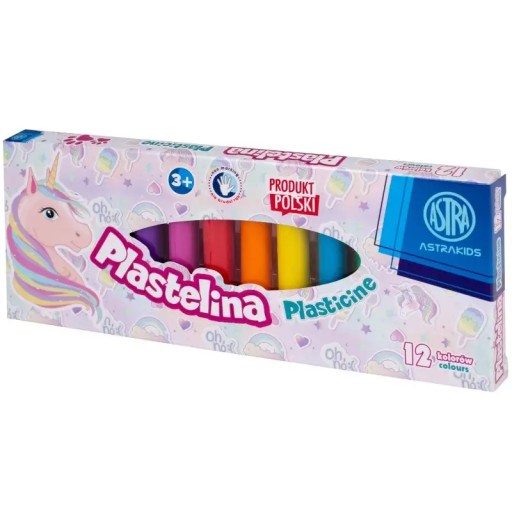 Plastelína 12 farieb. ASTRA jednorožec