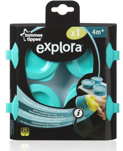 MRAZENIE NÁDOB NA MRAZENIE POTRAVÍN 4 kusy Tommee Tippee Blue