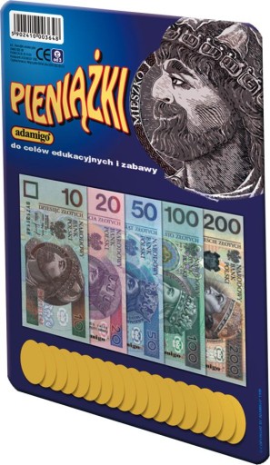 VZDELÁVACIE PEŇAŽNÉ BANKOVKY MINCE ADAMIGO