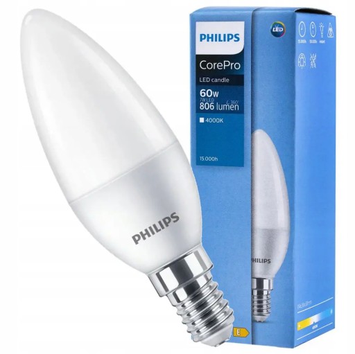 E14 B38 LED žiarovka 7W 4000K CorePro ND PHILIPS