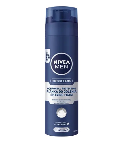 NIVEA MEN PROTECT&CARE Zmäkčujúca pena na holenie pre mužov 200ml