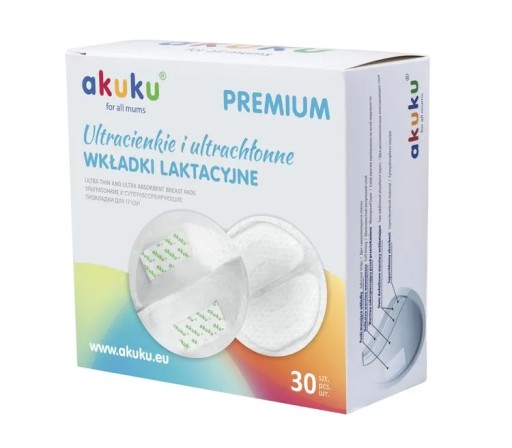 Prsné vložky Akuku Premium 30 ks