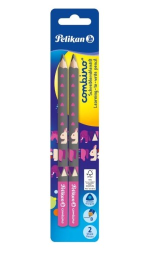 Trojuholníková hrubá ceruzka Combino B 2ks PELIKAN