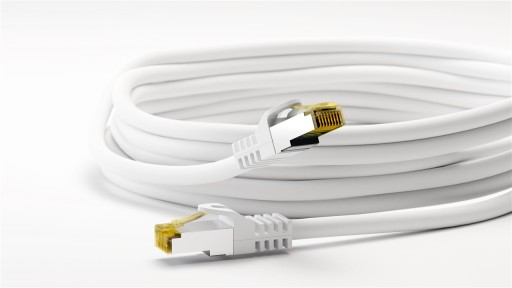 CAT6A S/FTP (PiMF) sieťový kábel s CAT7 biely 2 m