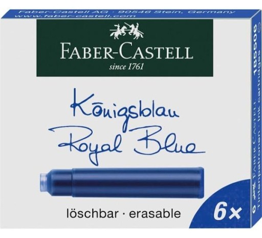 Náplne do pera Faber Castell, 6 ks, modré