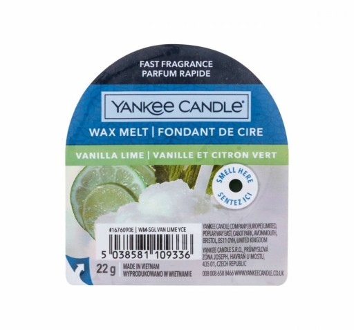 Vosk s vôňou Yankee Candle Vanilla Lime