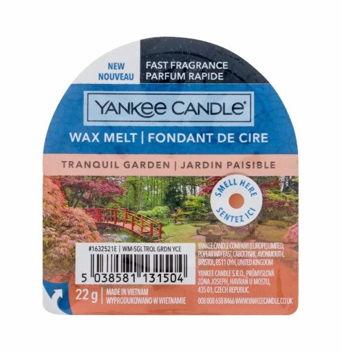 Čas voňavého vosku Yankee Candle Tranquil Garden