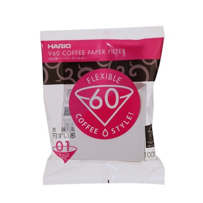 HARIO BIELE PAPIEROVÉ FILTRE PRE ODKAPÁVANIE V60-01 100 ks